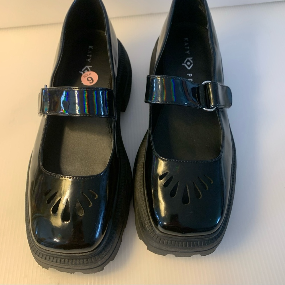 Katy Perry Geli Combat Mary Jane Platform Shoes Black size:9